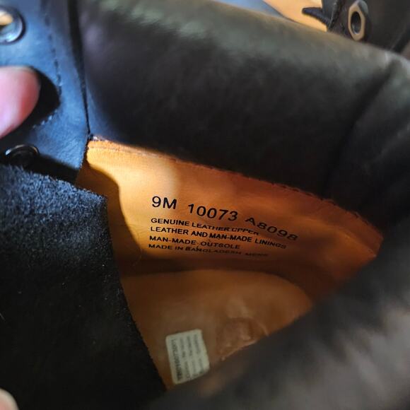 Timberland Mens Black Suede Boots Size 9M - Picture 9 of 9